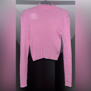 Cabana by Crown & Ivy Woman’s Medium Pink Ribbed Long Sleeve Sweater
